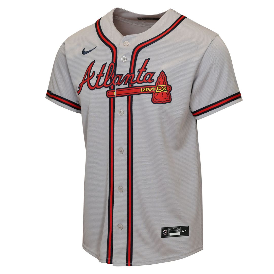Atlanta Braves Nike Youth Road Replica Jersey - Gray