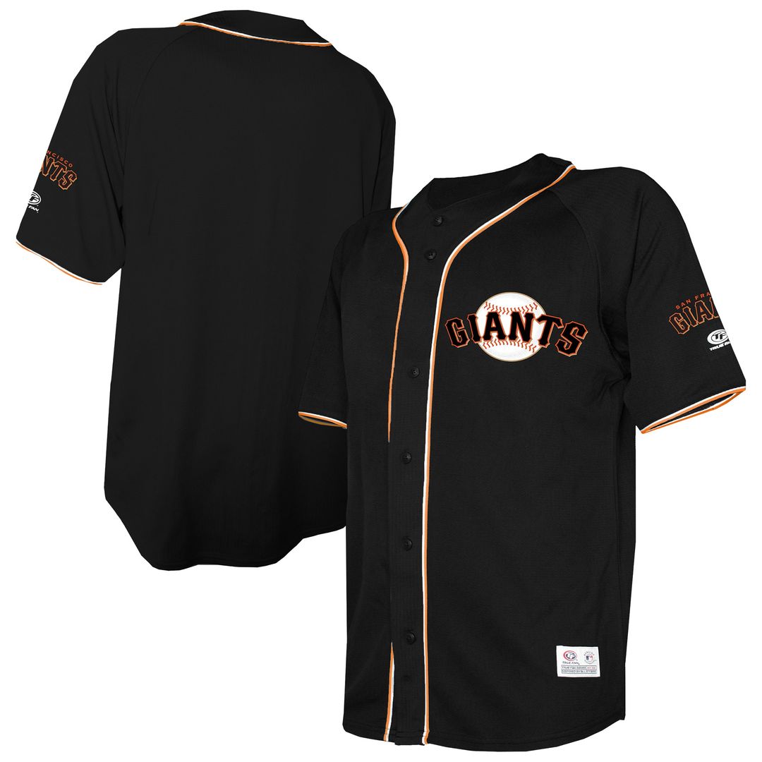 San Francisco Giants Stitches Team Color Full-Button Fashion Jersey - Black