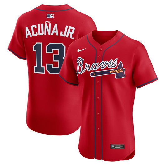 Ronald Acuña Jr. Atlanta Braves Nike Alternate 2 Elite Jersey - Red