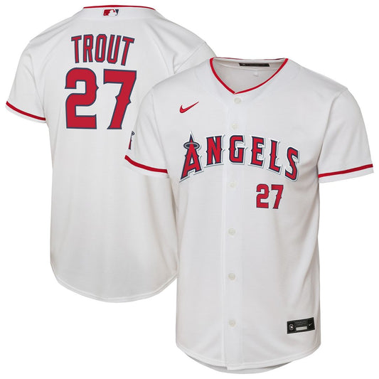 Mike Trout Los Angeles Angels Nike Youth Home Stadium Player Jersey - White