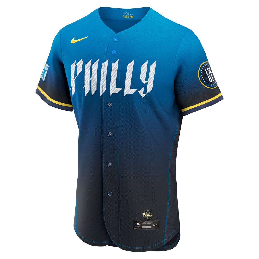 Trea Turner Philadelphia Phillies Nike City Connect Authentic Sponsor Patch Jersey - Navy