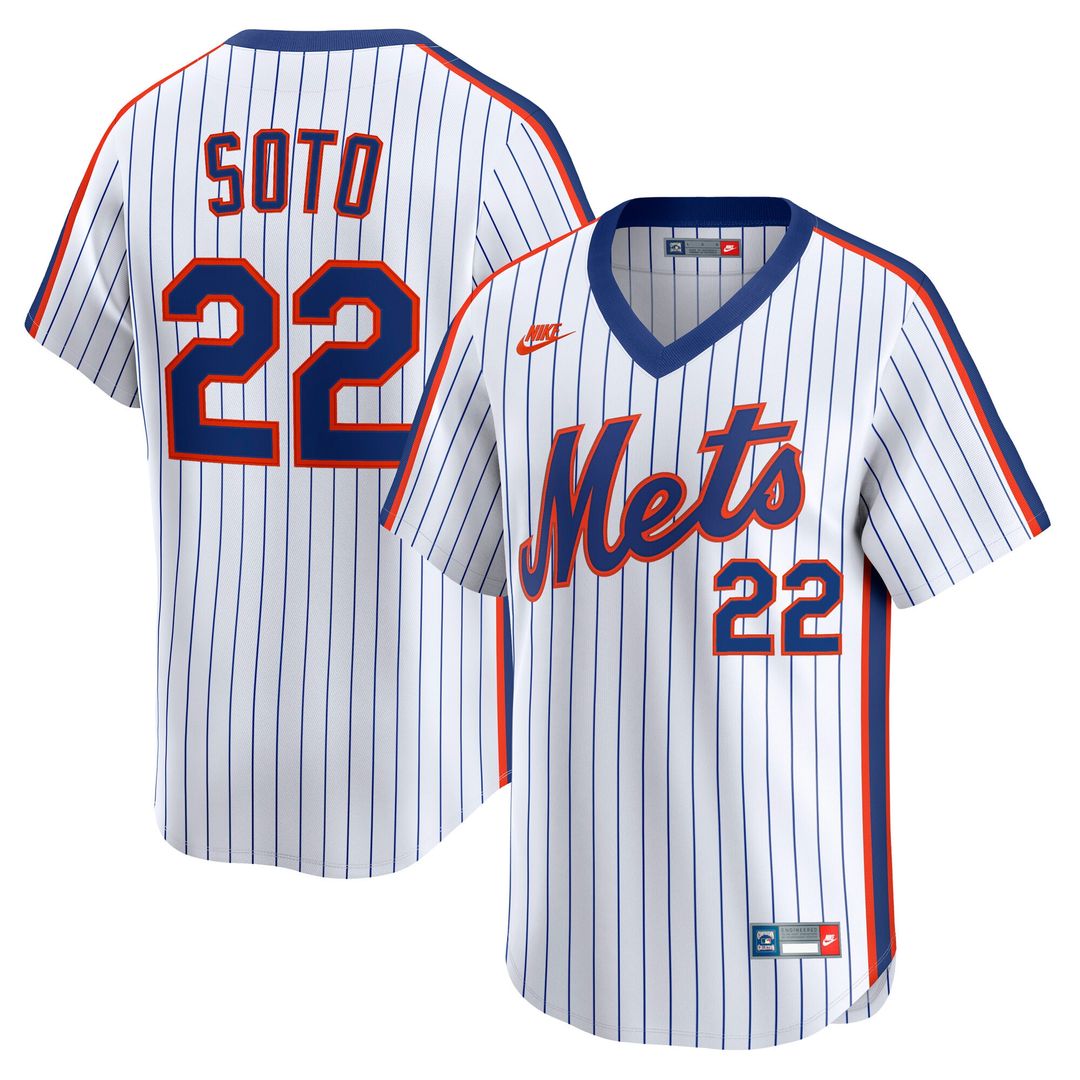 Juan Soto New York Mets Nike Cooperstown Collection Limited 40th Anniversary Jersey - White