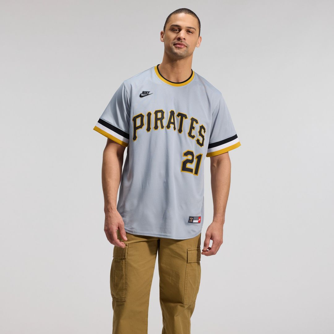 Roberto Clemente Pittsburgh Pirates Nike Throwback Cooperstown Collection Limited Jersey - Gray