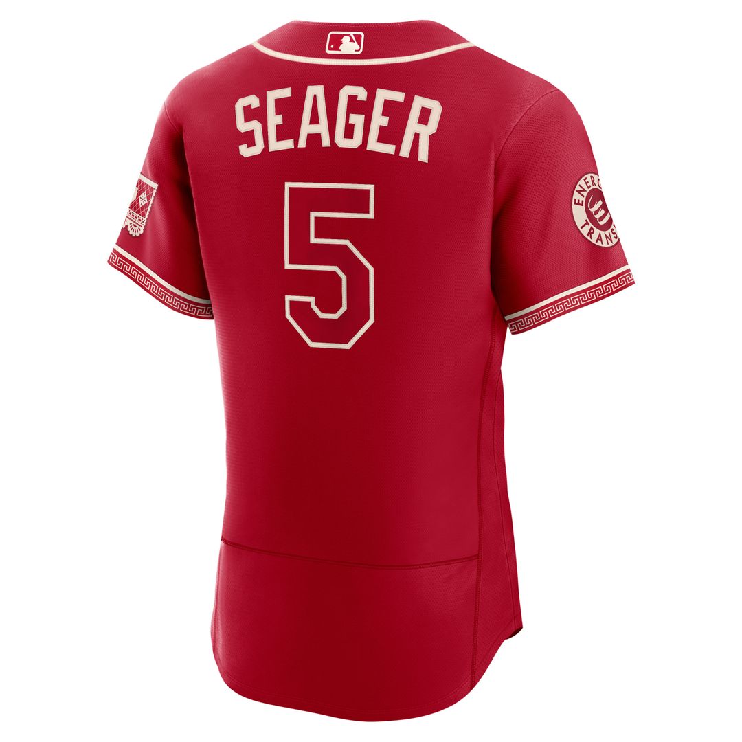 Corey Seager Texas Rangers Nike 2026 City Connect Authentic Sponsor Patch Jersey - Red