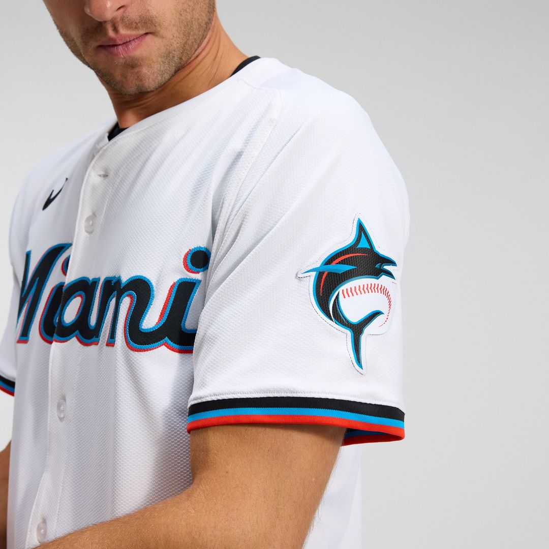 Miami Marlins Nike Home Elite Jersey - White