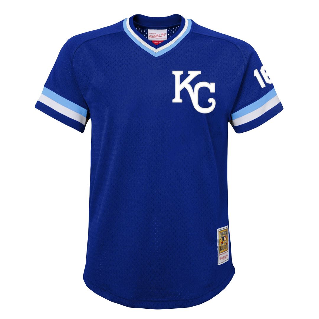 Bo Jackson Kansas City Royals Mitchell & Ness Youth Cooperstown Collection Mesh Batting Practice Jersey - Royal