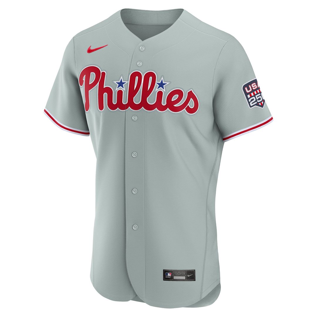 Bryce Harper Philadelphia Phillies Nike USA 250 Fourth of July Road Authentic Jersey - Gray