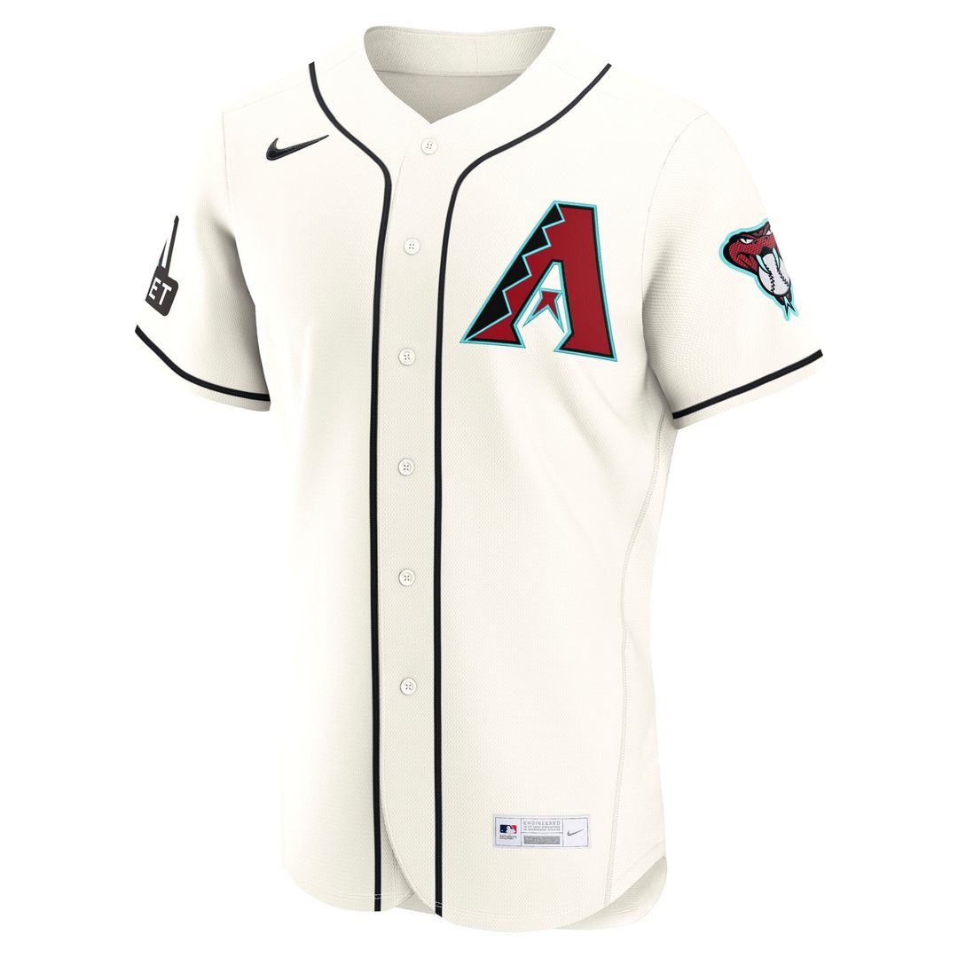 Arizona Diamondbacks Nike Home Sponsor Patch Authentic Jersey - Cream