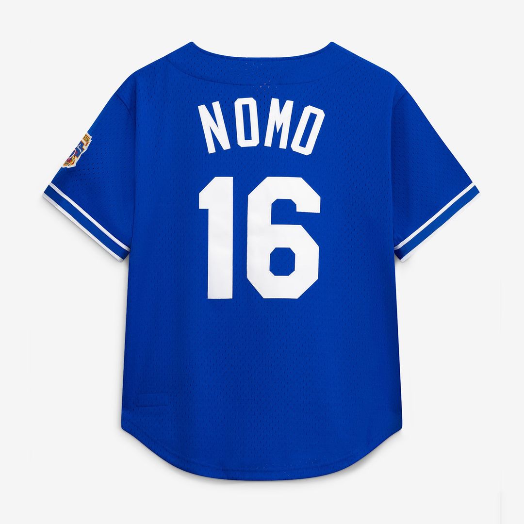 Hideo Nomo Los Angeles Dodgers Mitchell & Ness Big & Tall Cooperstown Collection Mesh Batting Practice Jersey - Royal