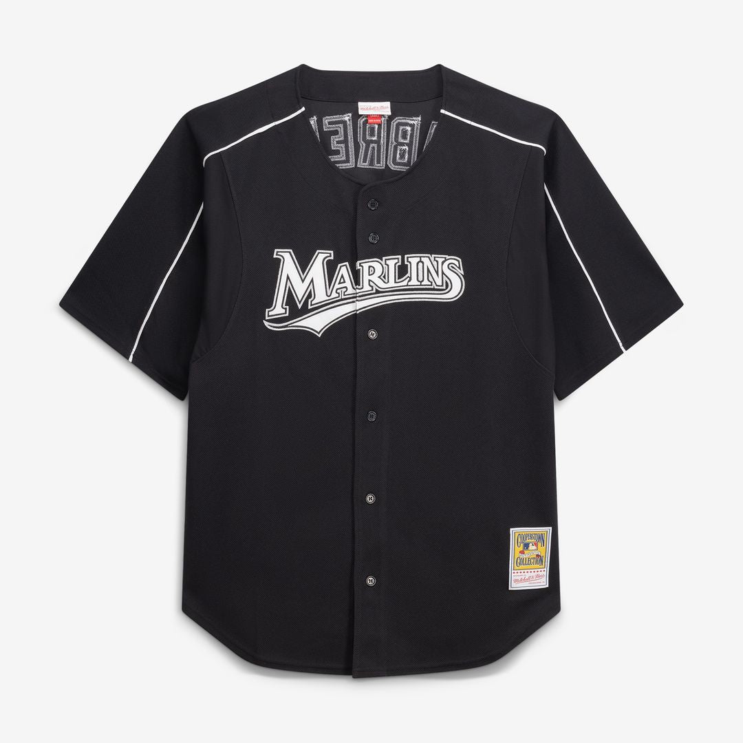 Miguel Cabrera Miami Marlins Mitchell & Ness Big & Tall Cooperstown Mesh Batting Practice Jersey - Black