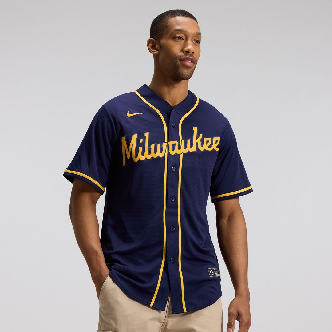 Milwaukee Brewers Nike Alternate Replica Team Jersey - Navy