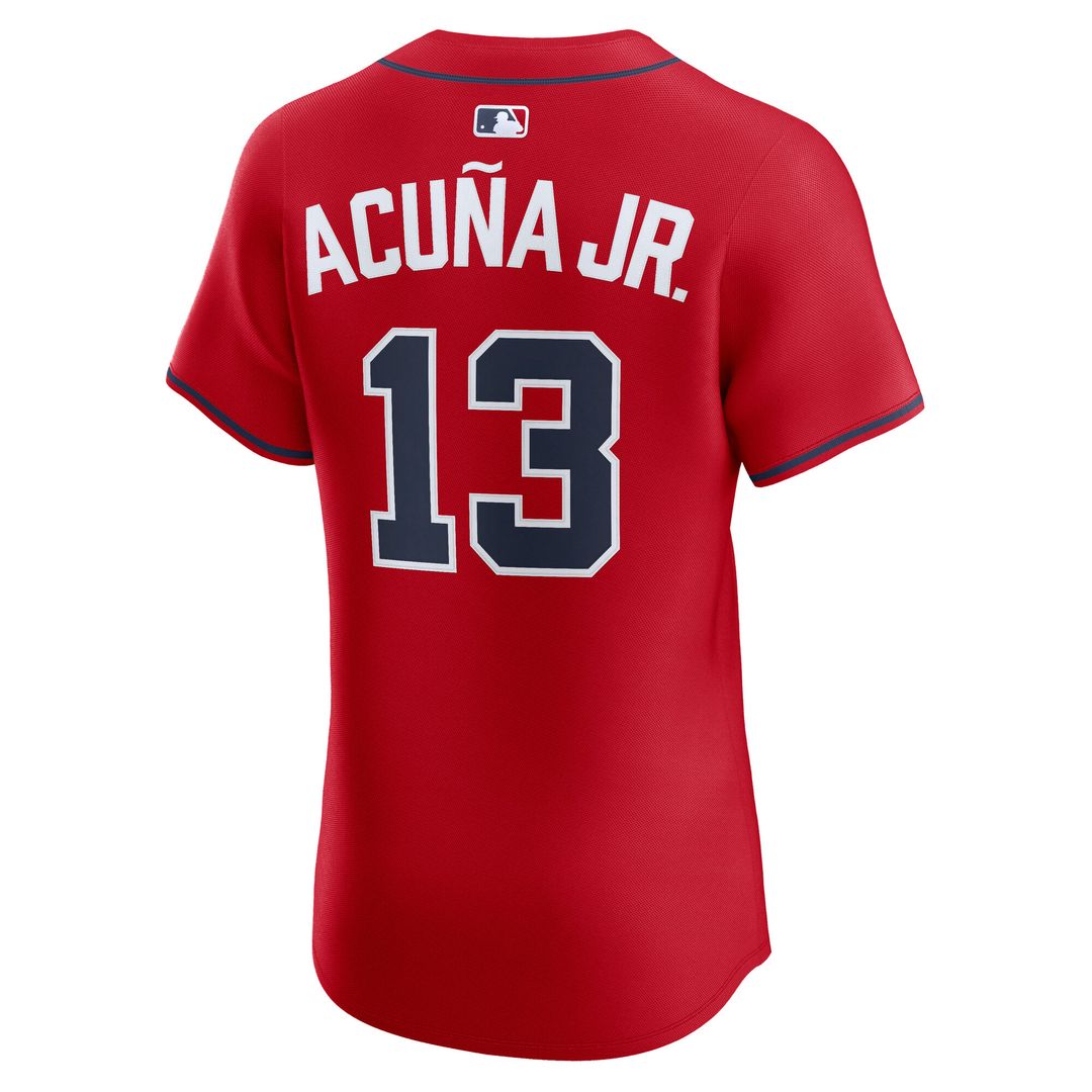 Ronald Acuña Jr. Atlanta Braves Nike Alternate Elite Jersey - Navy
