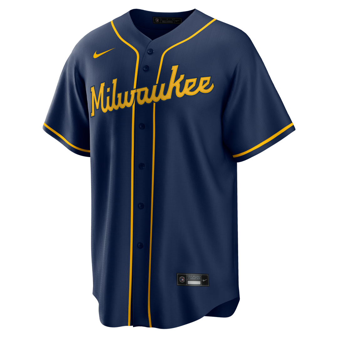 Milwaukee Brewers Nike Alternate Replica Team Jersey - Navy