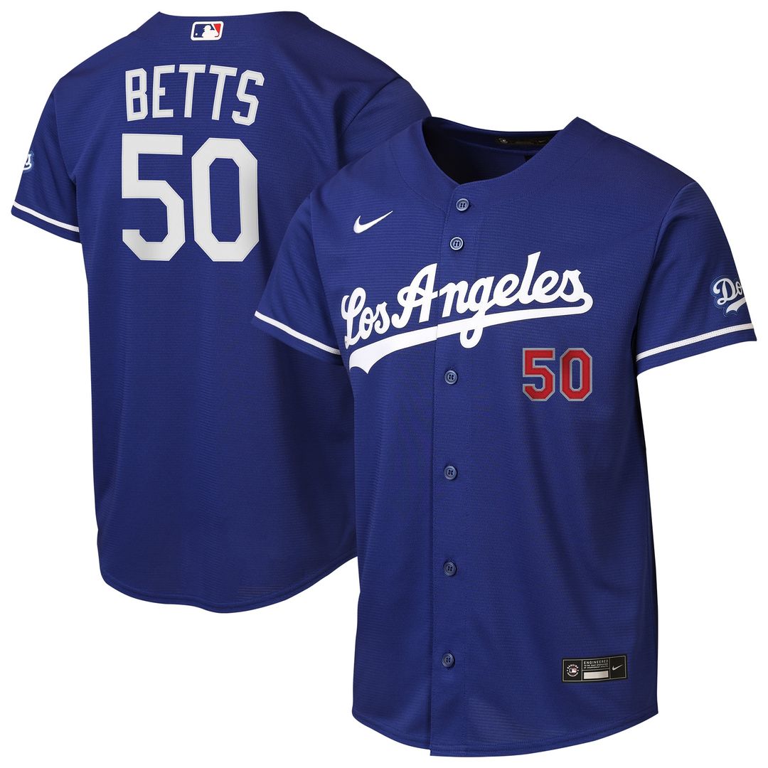 Mookie Betts Los Angeles Dodgers Nike Youth Alternate Stadium Jersey - Royal