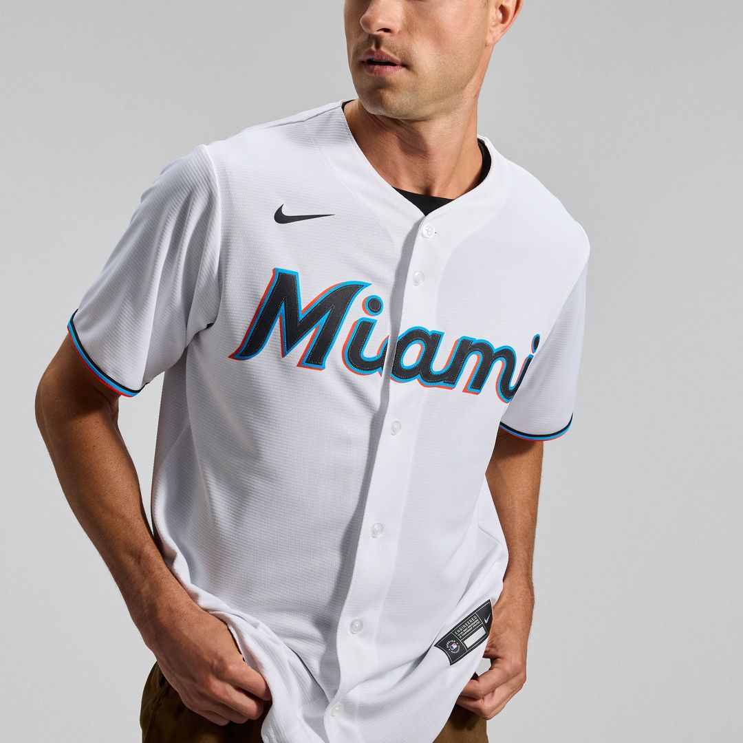 Miami Marlins Nike Home Replica Team Jersey - White