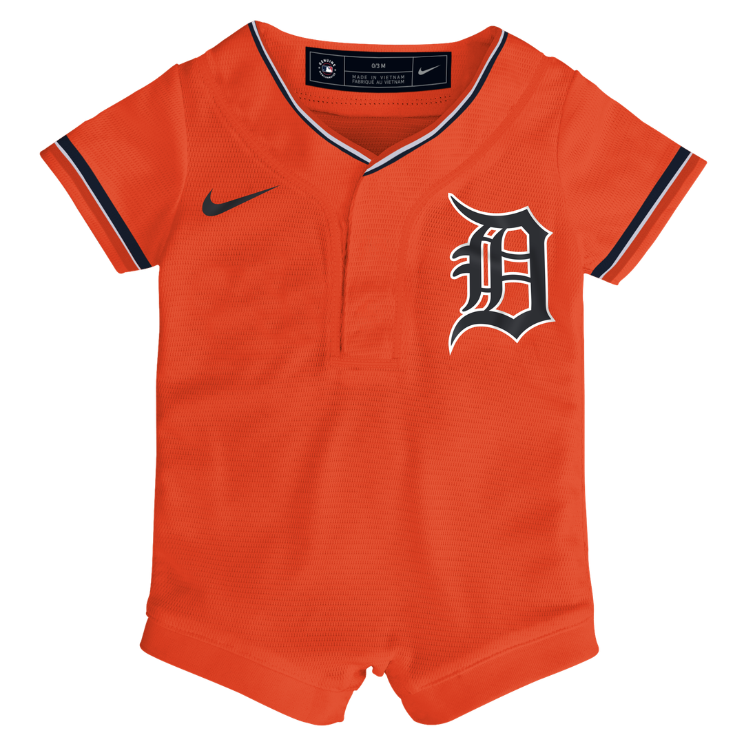 Detroit Tigers Nike Newborn Alternate Replica Romper Jersey - Orange
