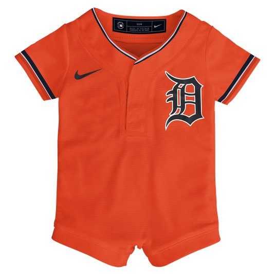 Detroit Tigers Nike Newborn Alternate Replica Romper Jersey - Orange