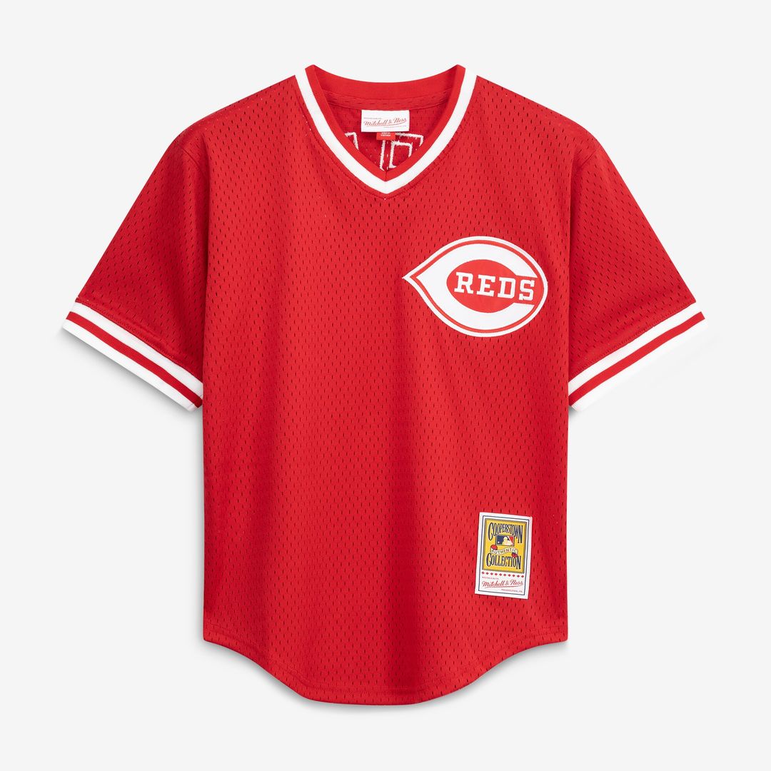 Barry Larkin Cincinnati Reds Mitchell & Ness Authentic Batting Practice Jersey - Red