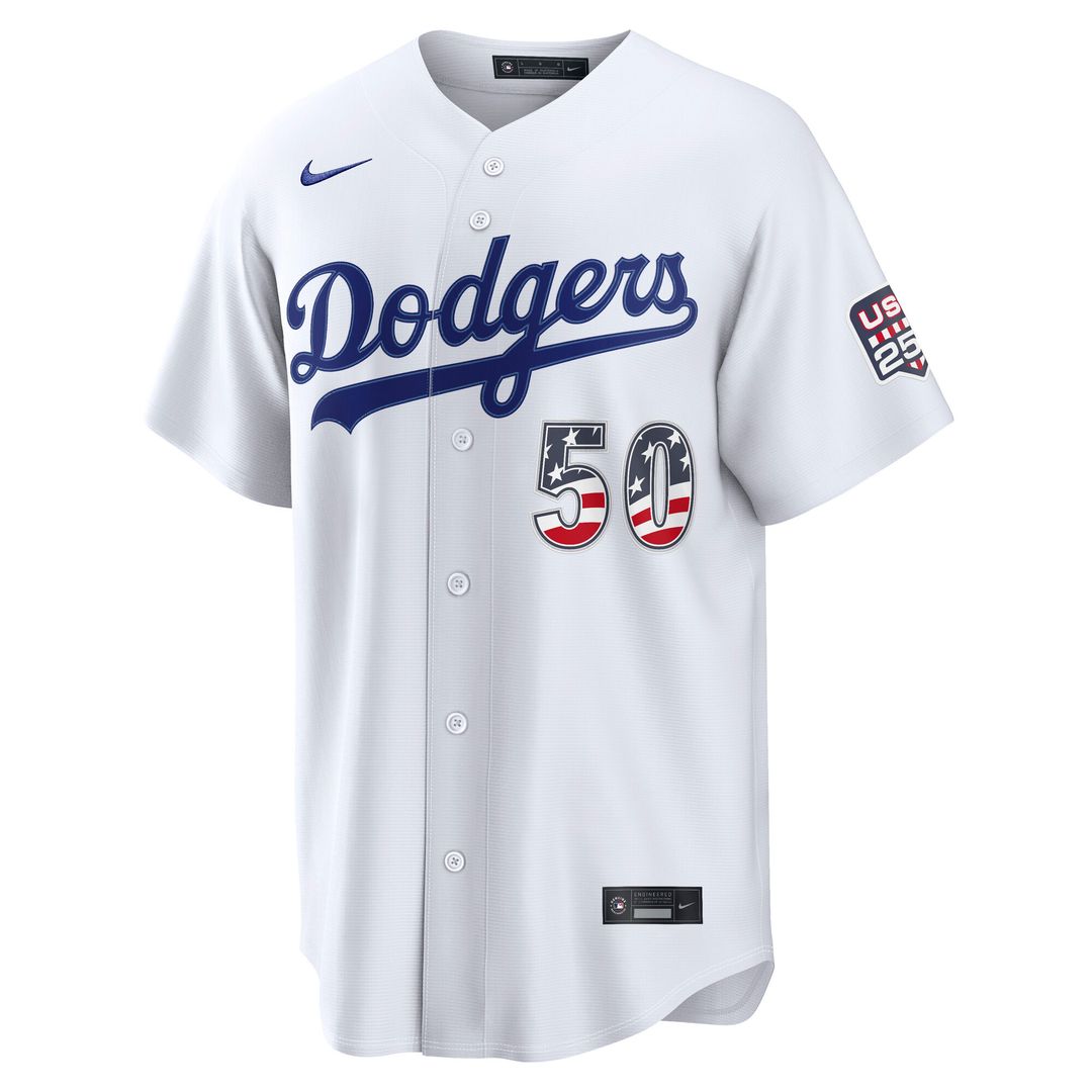 Mookie Betts Los Angeles Dodgers Nike USA 250 Fourth of July Home Stadium Jersey - White