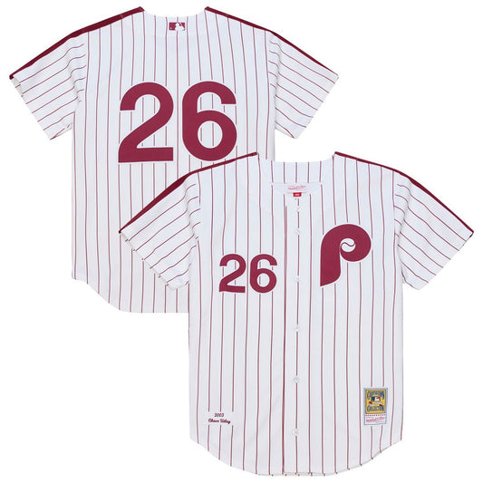 Chase Utley Philadelphia Phillies Mitchell & Ness 2003 Cooperstown Collection Authentic Jersey - White