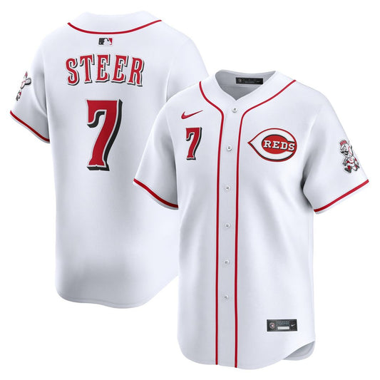 Spencer Steer Cincinnati Reds Nike Home Limited Player Jersey - White