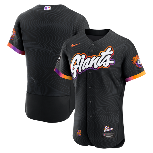 San Francisco Giants Nike City Connect Authentic Sponsor Patch Jersey - Anthracite
