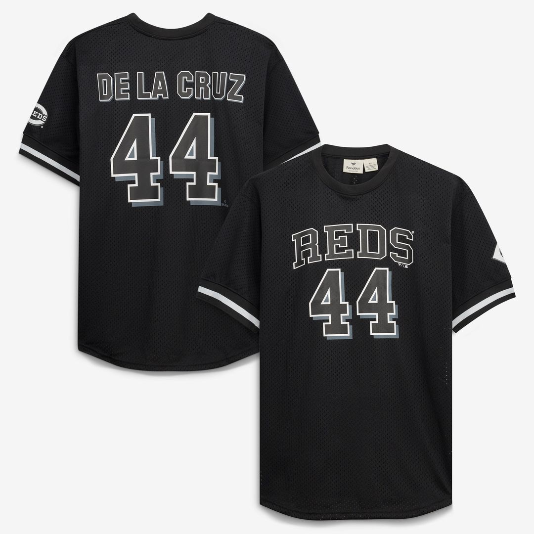 Elly De La Cruz Cincinnati Reds Fanatics Big & Tall Heavyweight Mesh Jersey - Black/White