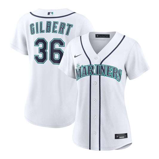Logan Gilbert Seattle Mariners Nike Women's Home Replica Jersey - White