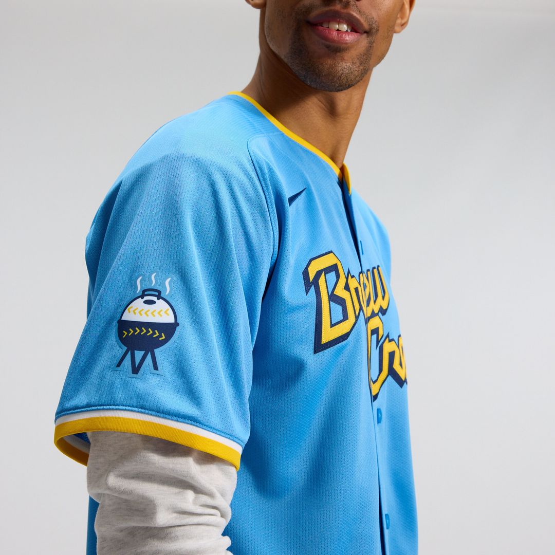 Milwaukee Brewers Nike City Connect Limited Jersey - Light Blue