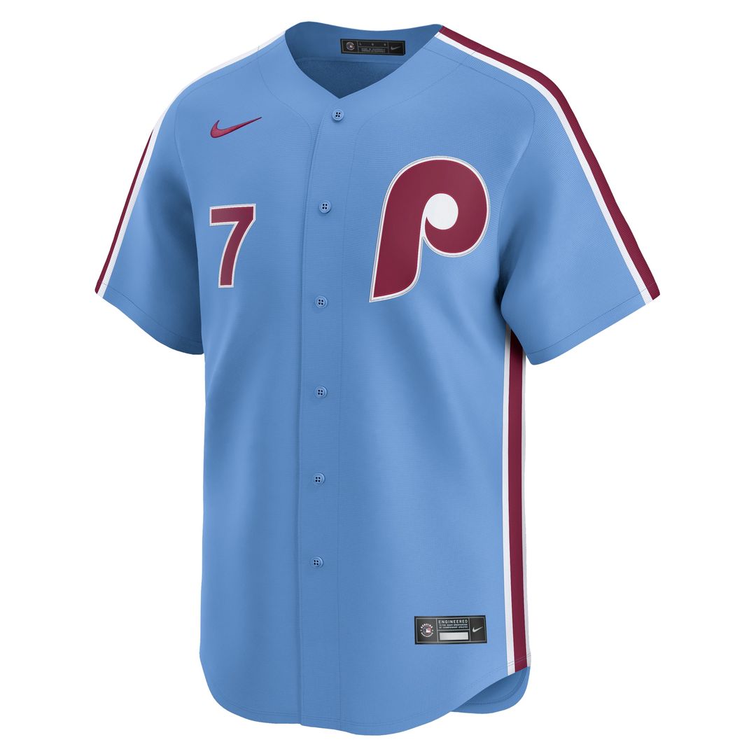 Trea Turner Philadelphia Phillies Nike Alternate Limited Player Jersey - Light Blue