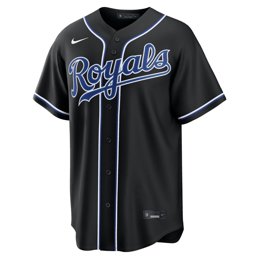 Bobby Witt Jr. Kansas City Royals Nike Fashion Replica Black Out Jersey