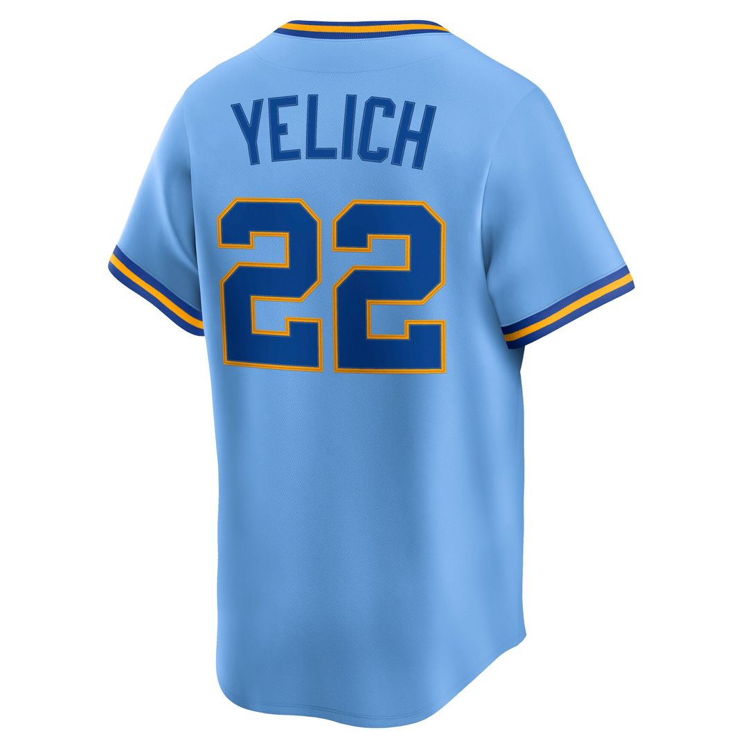 Christian Yelich Milwaukee Brewers Nike Cooperstown Collection Limited Jersey - Powder Blue