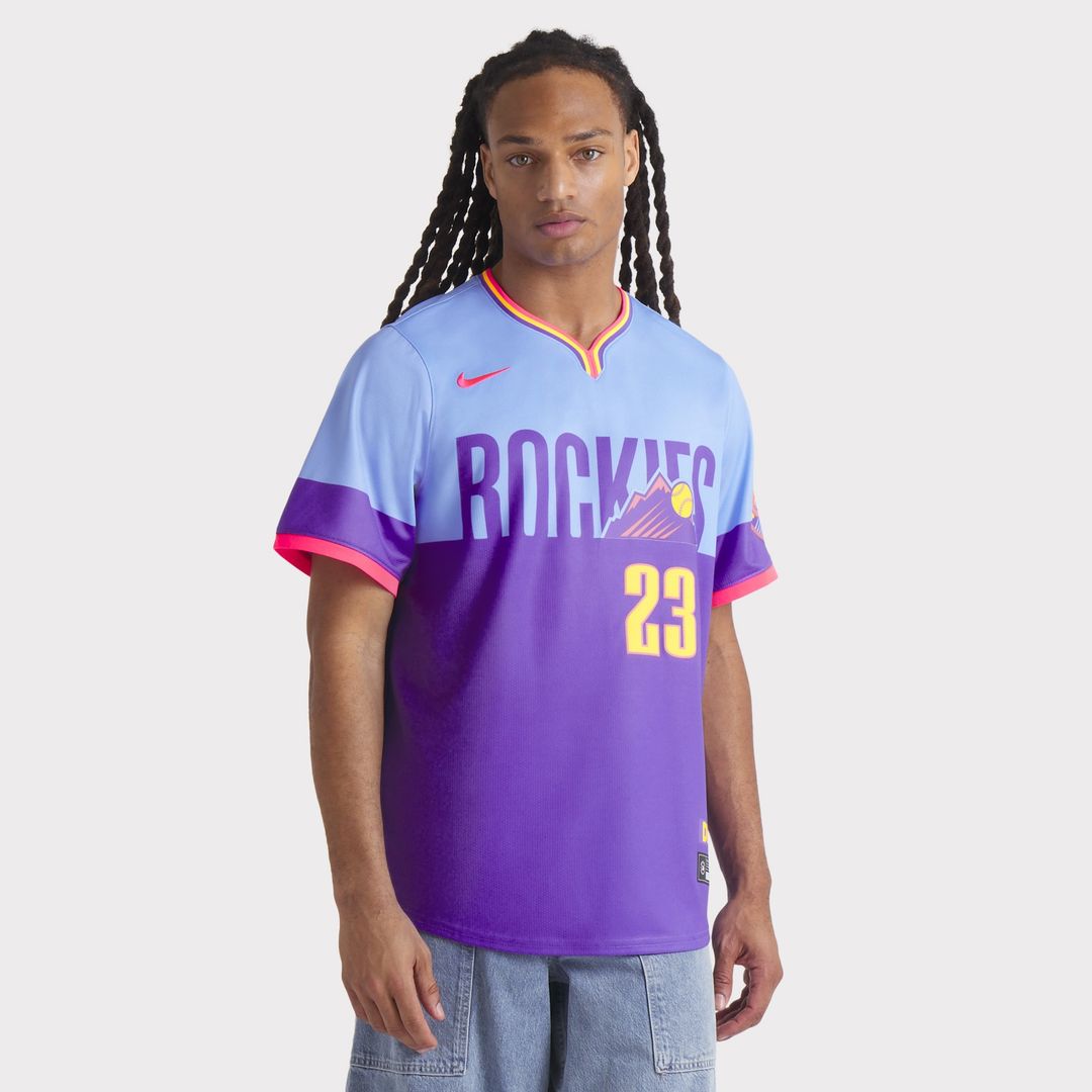 Kris Bryant Colorado Rockies Nike 2025 City Connect Limited Player Jersey - Purple/Light Blue