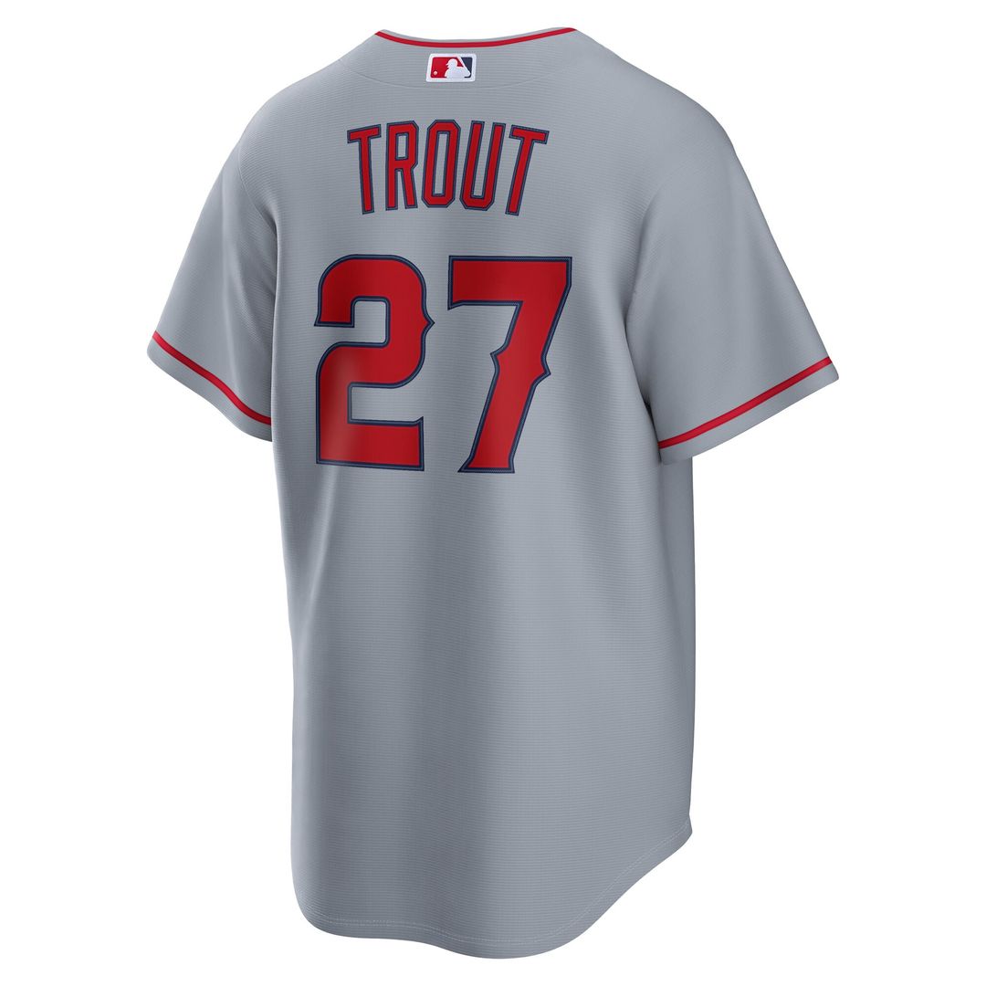 Mike Trout Los Angeles Angels Nike Road Replica Jersey - Gray