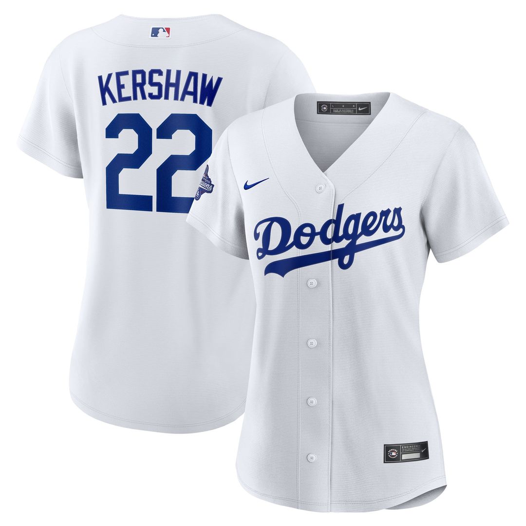 Clayton Kershaw Los Angeles Dodgers Nike Women's Home 2025 World Series Champions Replica Jersey - White