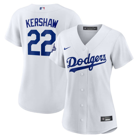 Clayton Kershaw Los Angeles Dodgers Nike Women's Home 2025 World Series Champions Replica Jersey - White