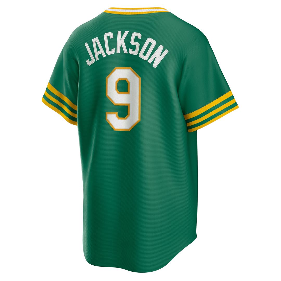 Reggie Jackson Athletics Nike Road Cooperstown Collection Player Jersey - Kelly Green